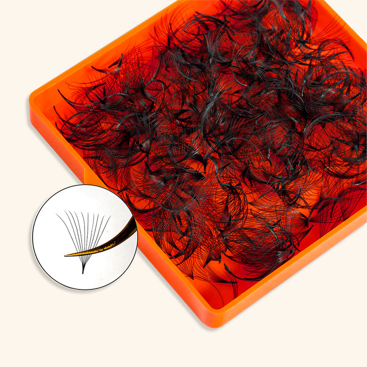 10D Handmade Premade Volume Loose Fans Pointy Base(500 Fans)