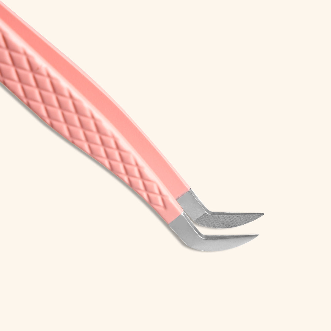 DP-03 Pink Fiber Tweezers For Eyelash Extension
