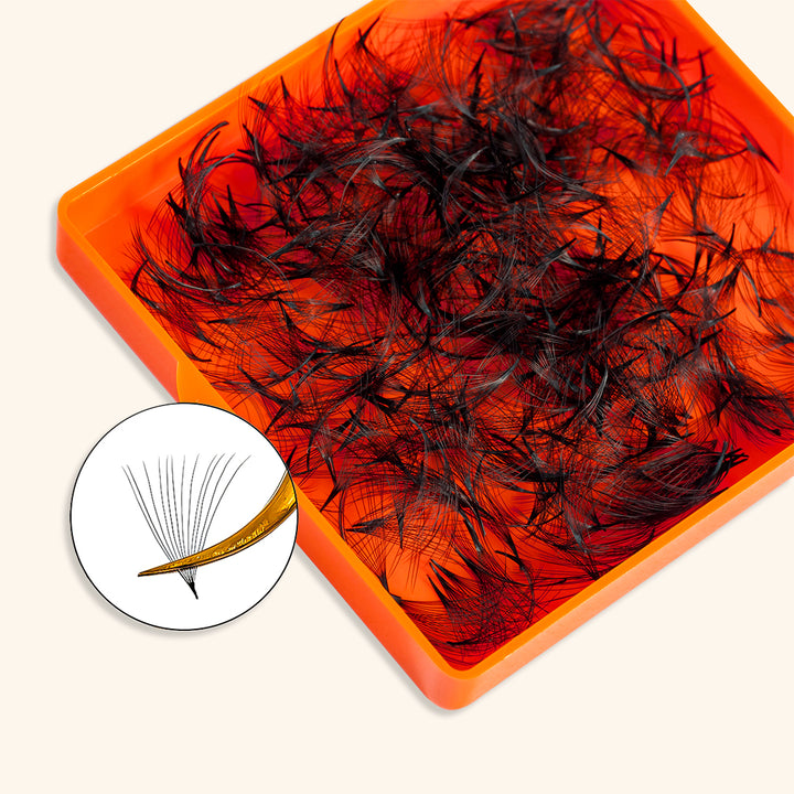 12D Handmade Premade Volume Loose Fans Pointy Base(500 Fans)