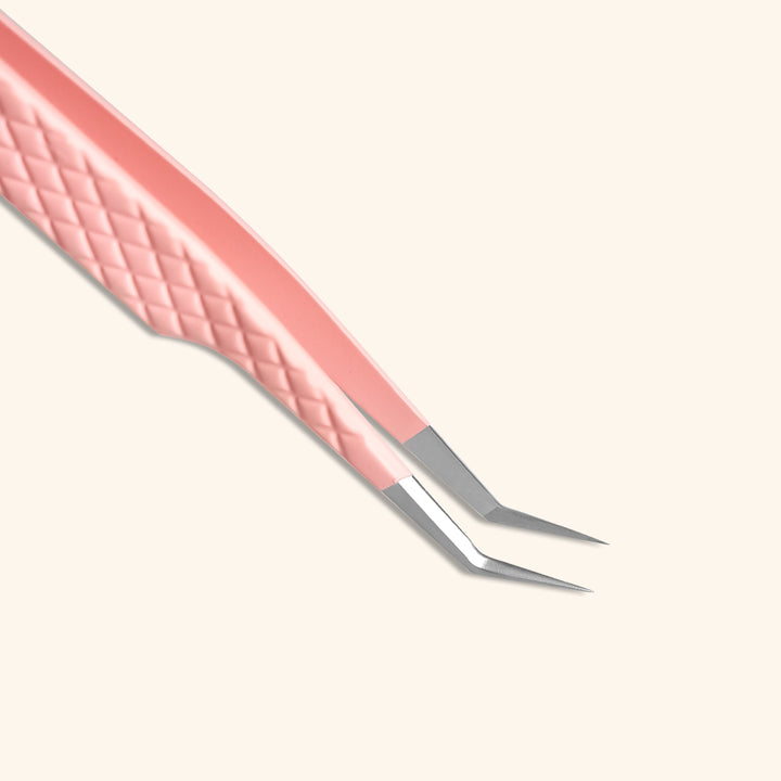 DP-01 Pink Fiber Tweezers For Eyelash Extension