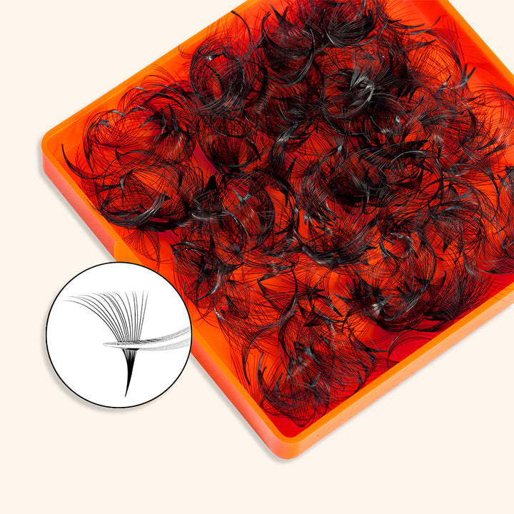 14D Handmade Premade Volume Loose Fans Pointy Base(500 Fans)