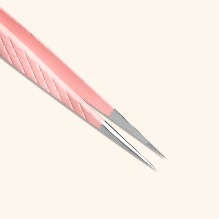 DP-04 Pink Fiber Tweezers For Eyelash Extension