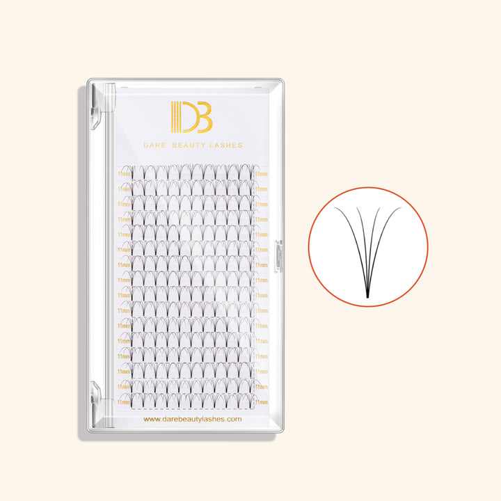 4D Short Stem Premade Volume Fans Eyelash Extensions 0.07MM