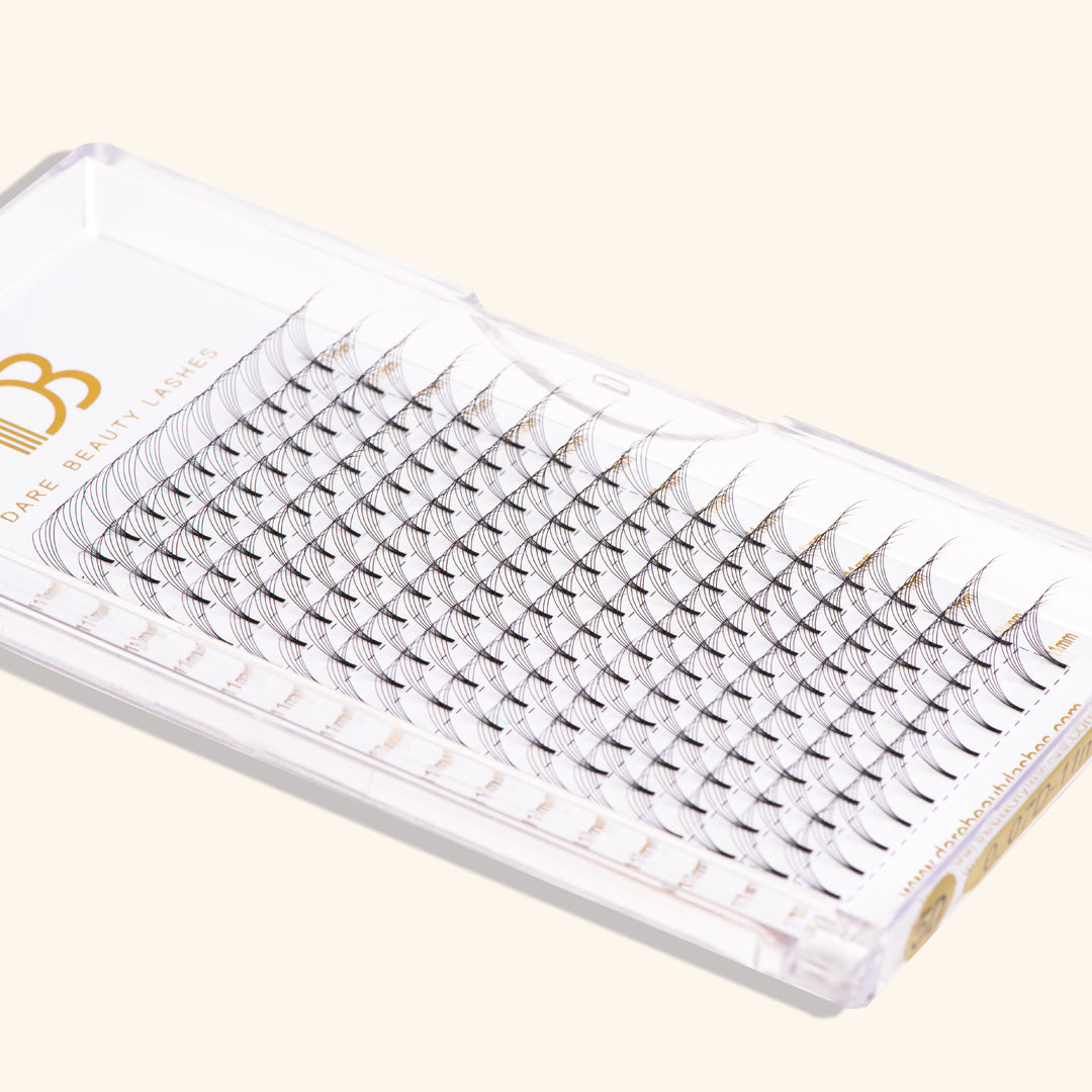 5D Short Stem Premade Volume Fans Eyelash Extensions 0.07MM