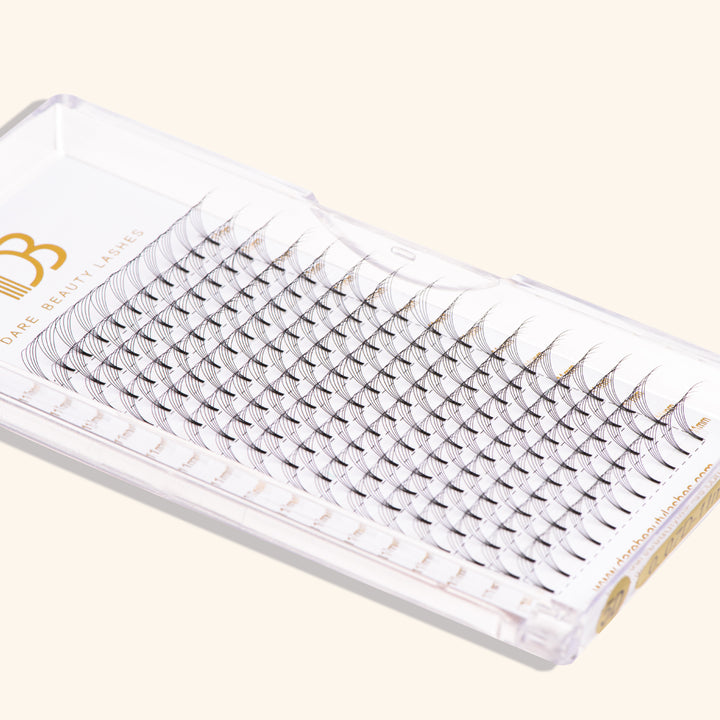 5D Short Stem Premade Volume Fans Eyelash Extensions 0.07MM