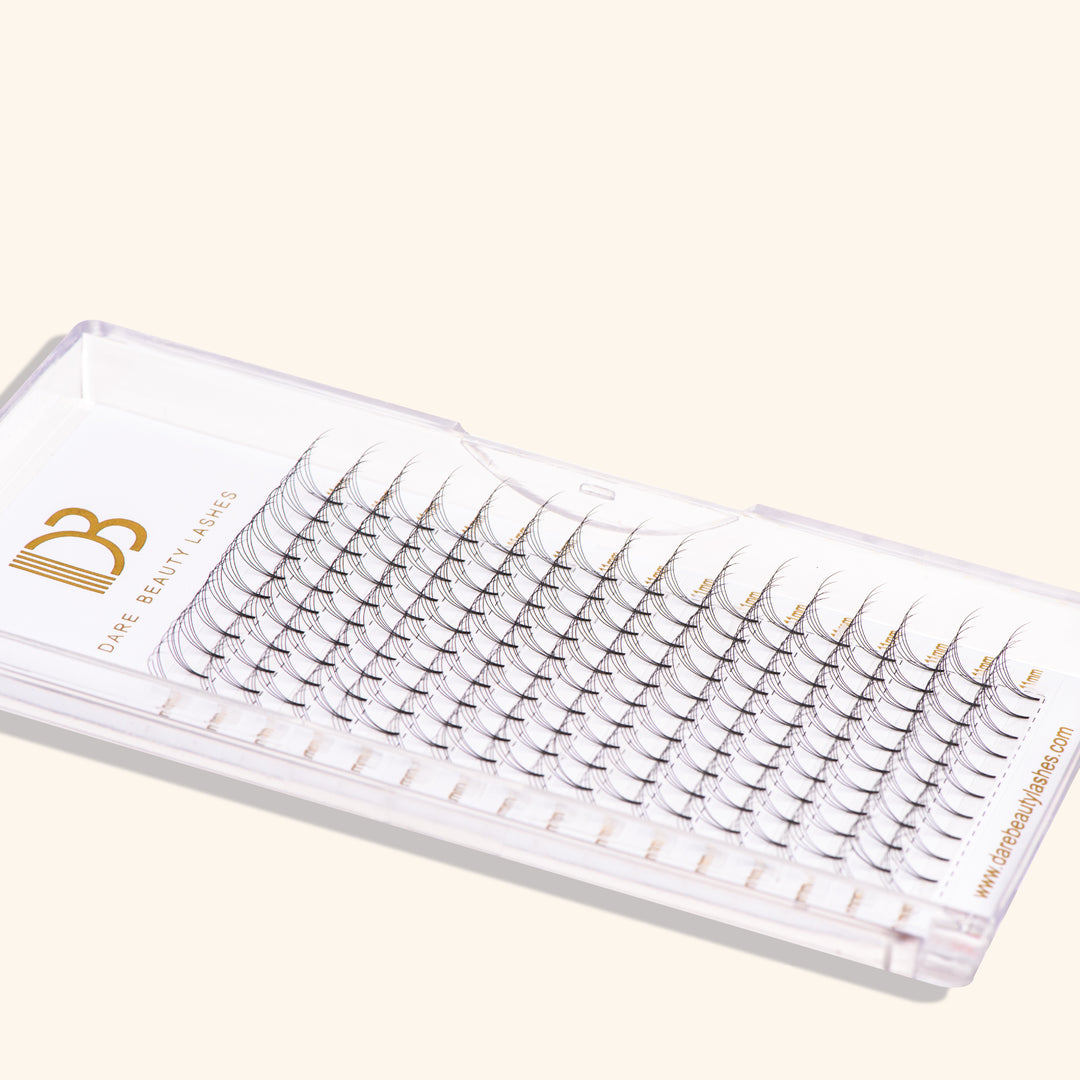 4D Short Stem Premade Volume Fans Eyelash Extensions 0.07MM