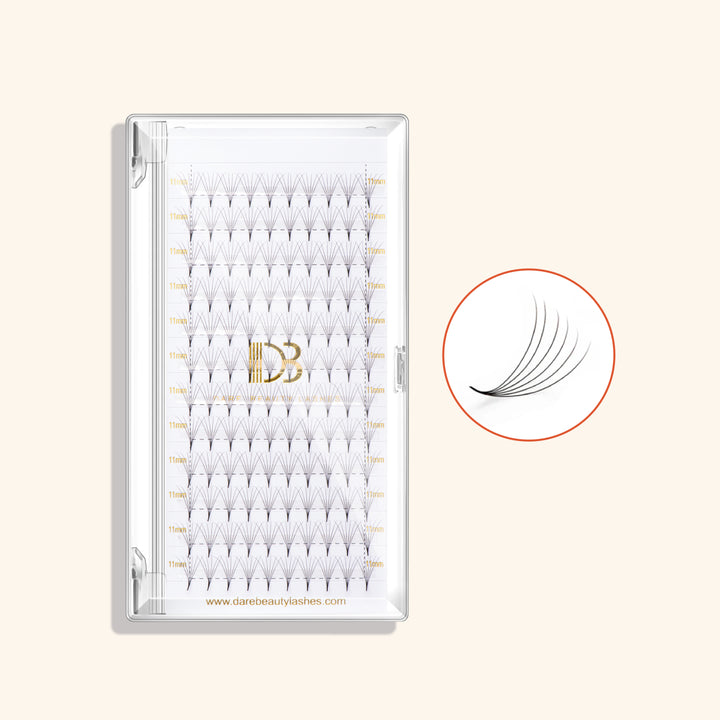 6D Pointy Base Premade Volume Fans Eyelash Extensions 0.07MM