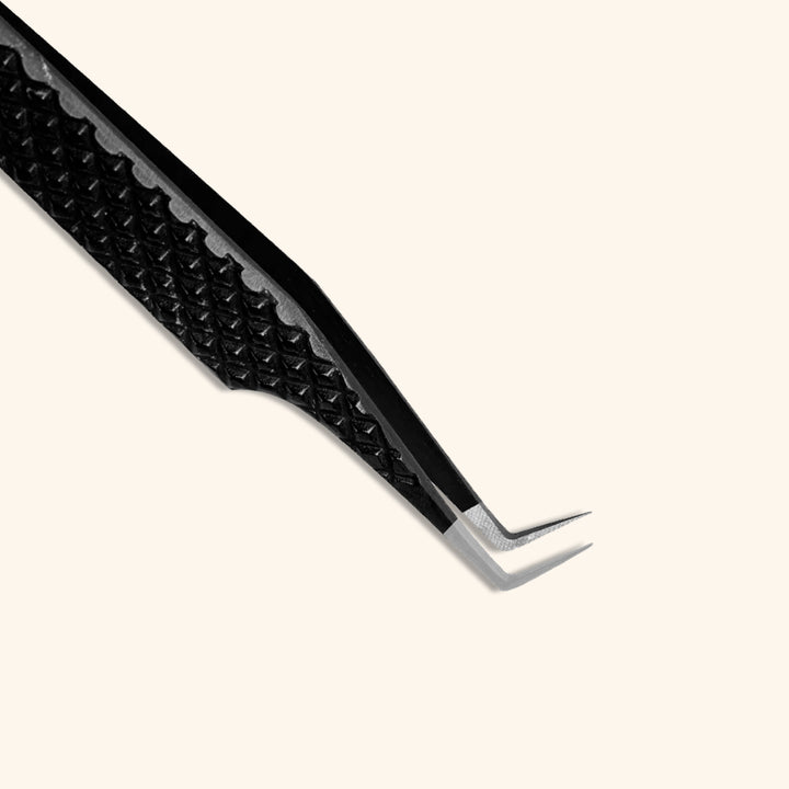DB-01 Black Fiber Tweezers For Eyelash Extension