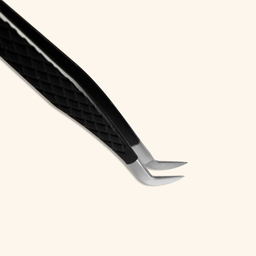DB-03 Black Fiber Tweezers For Eyelash Extension