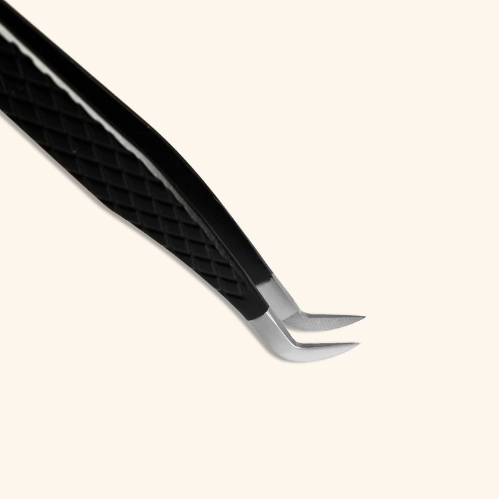DB-03 Black Fiber Tweezers For Eyelash Extension