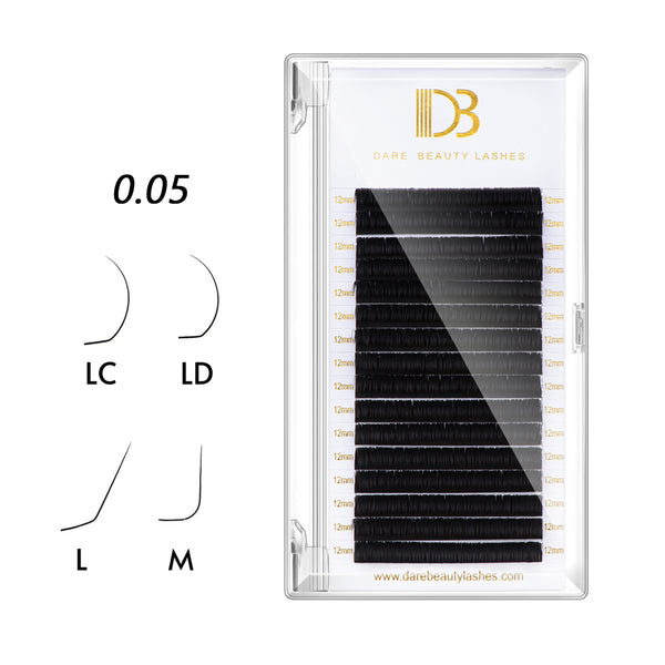 0.05MM L/LC/LD/M Curl  Volume  Eyelash Extensions-16rows