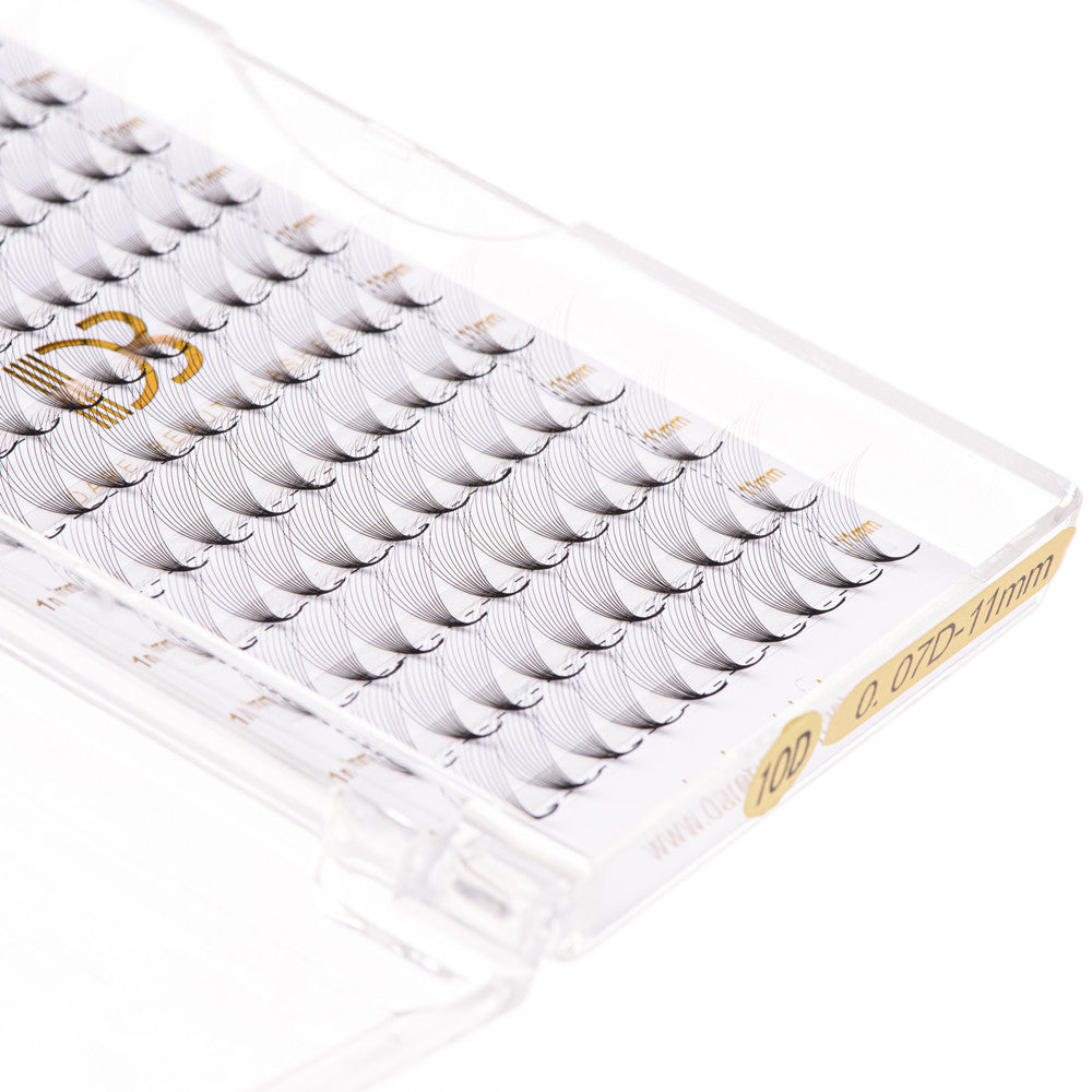10D Pointy Base Premade Volume Fans Eyelash Extensions 0.07MM