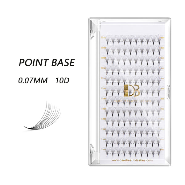 0.07MM 10D Premade Fans lashes (Point Base )-12rows