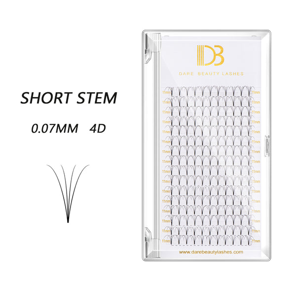 0.07MM 4D Premade Fans lashes (Short Stem)-16rows