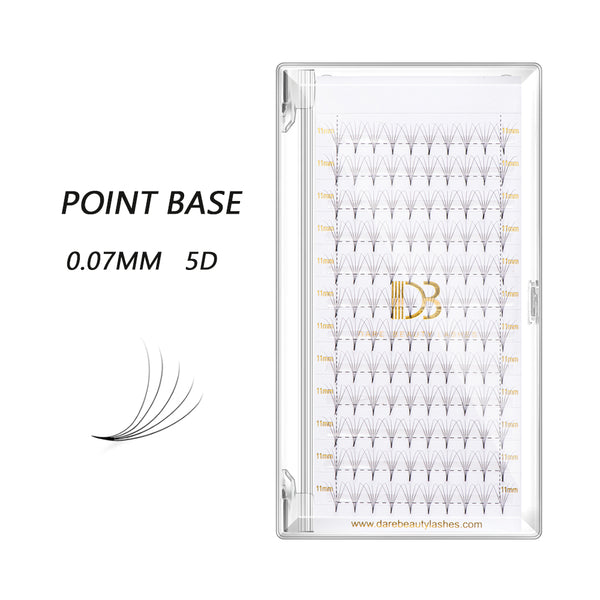 0.07MM 5D Premade Fans lashes (Point Base )-12rows