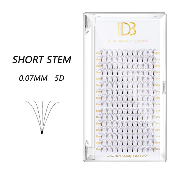 0.07MM 5D Premade Fans lashes (Short Stem)-16rows