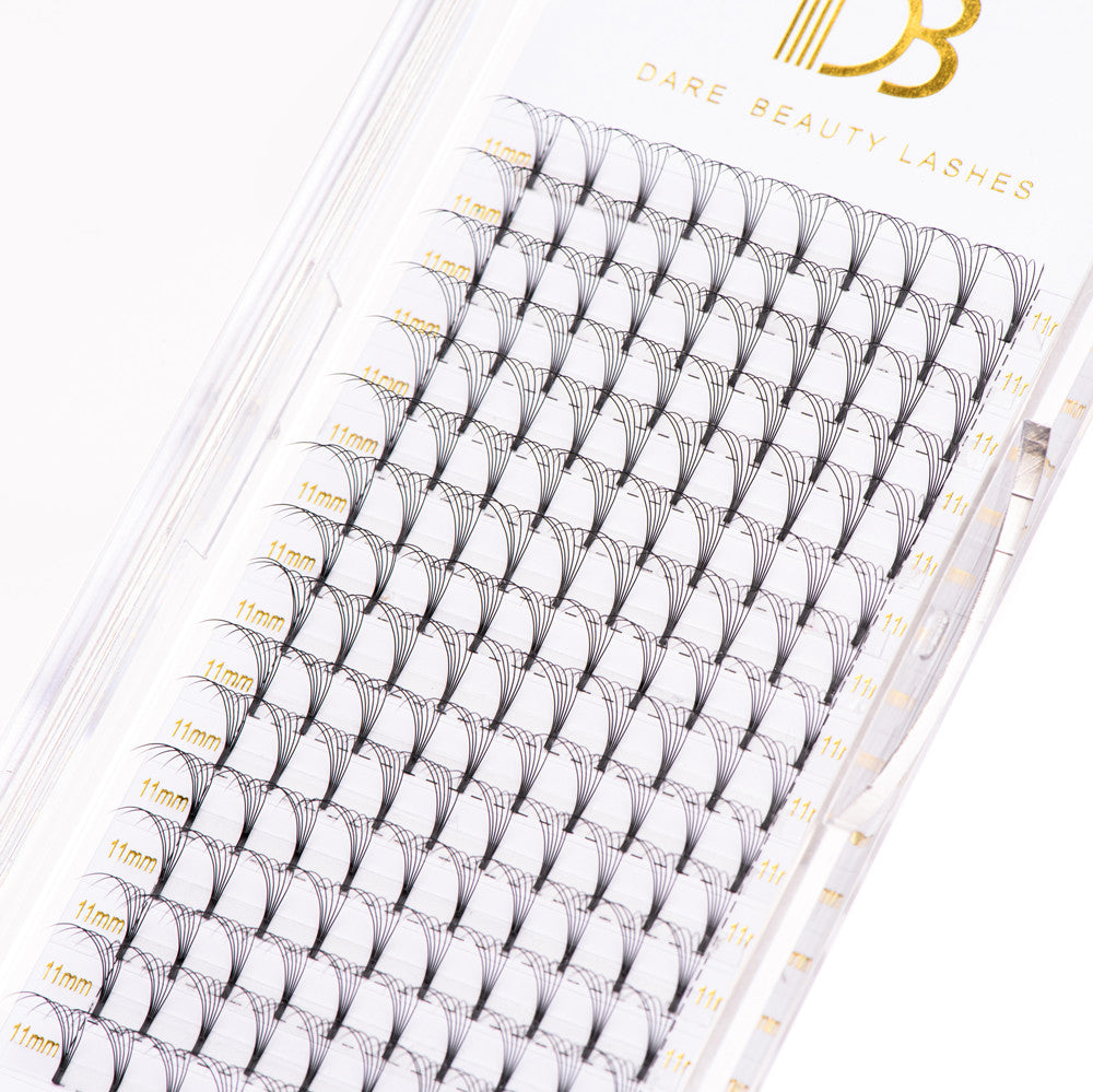 6D Short Stem Premade Volume Fans Eyelash Extensions 0.07MM