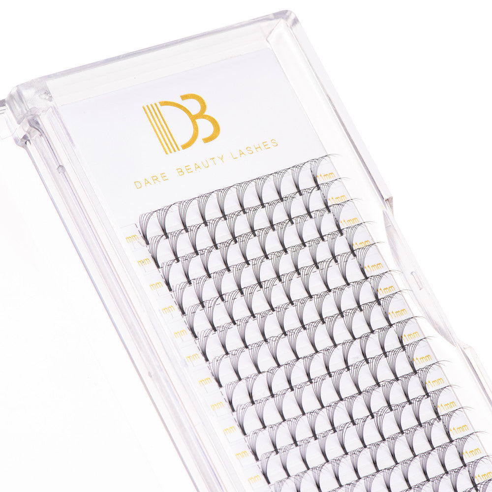 6D Short Stem Premade Volume Fans Eyelash Extensions 0.07MM
