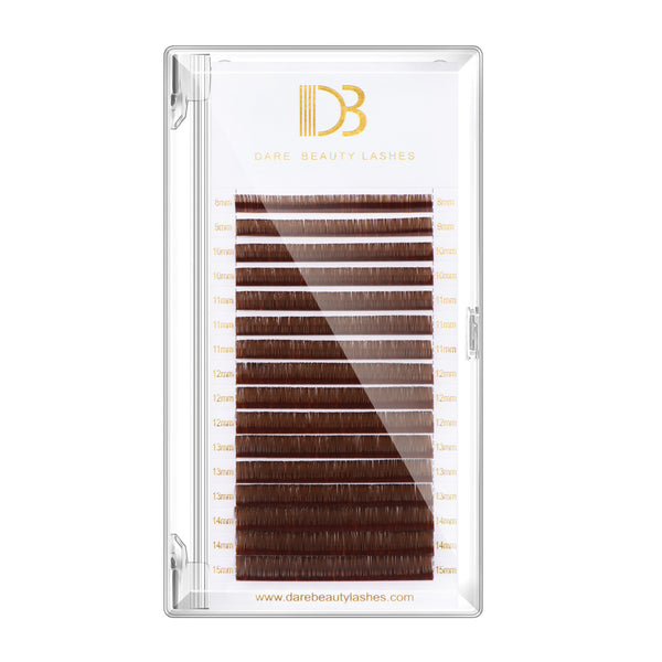 0.07MM Deep Brown Volume  Eyelash Extensions-16rows