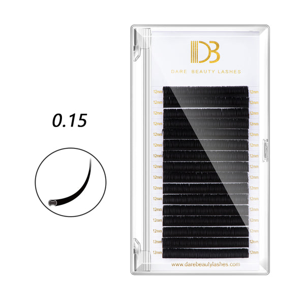 0.15MM Ellipse Flat Classic Eyelash Extensions-16rows